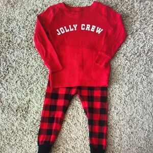 Old Navy Red and Black Kids Matching Set